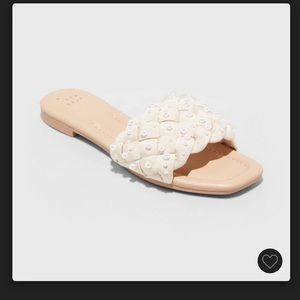 A new day women’s slide sandals with pearls.
